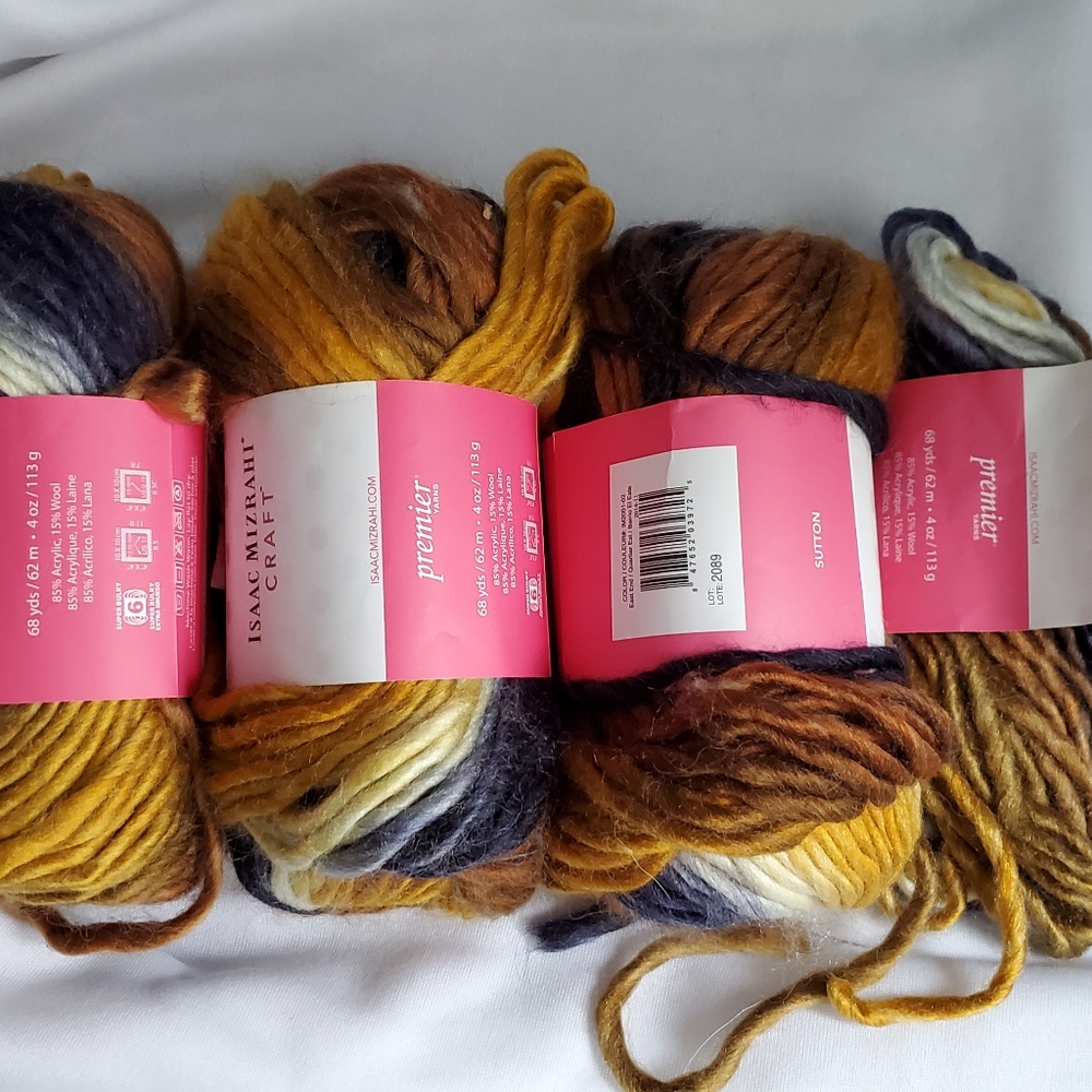 Isaac Mizrahi Craft Sutton Yarn 3+ skeins East End